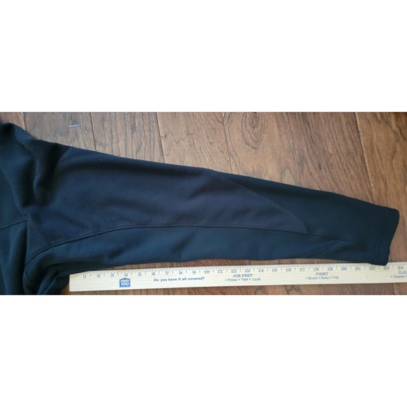 REI Men's Long Sleeve Full Zip Pockets Black Fleece Jacket Outdoors Sz Med - Picture 8 of 8